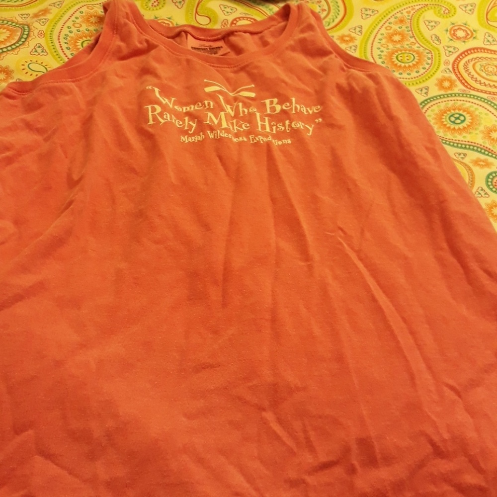 A pink tank top